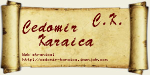 Čedomir Karaica vizit kartica